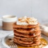 stack of healthy carrot cake pancakes