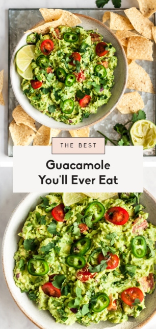 collage of the best guacamole recipe