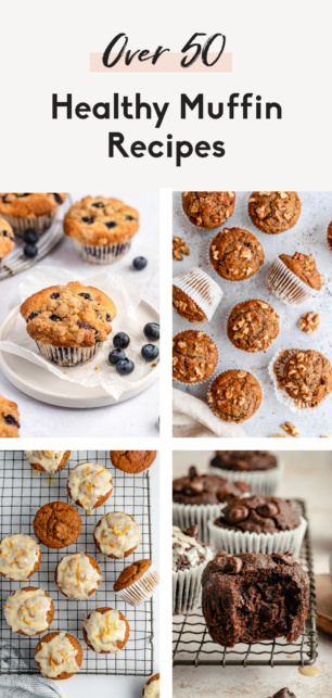 collage of the best healthy muffin recipes