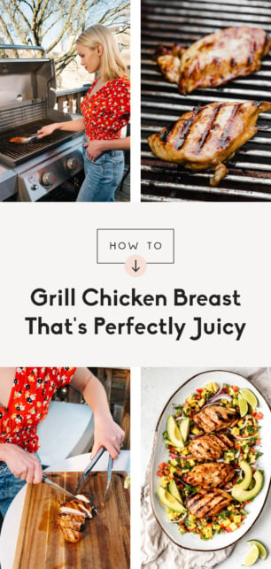 collage of how to grill chicken breast