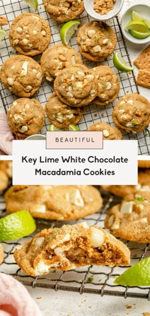 collage of key lime pie cookies