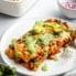 healthy chicken enchiladas on a plate
