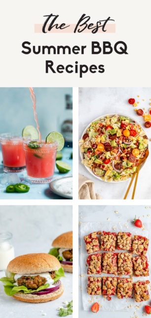 collage of summer bbq recipes